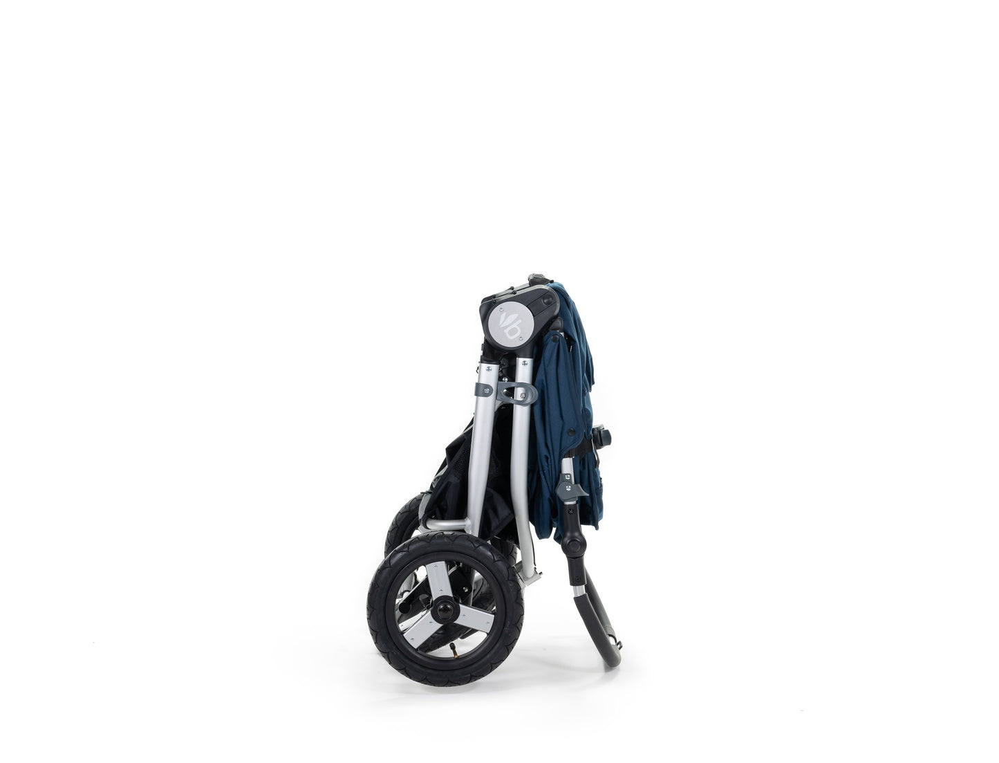 2020 Bumbleride Indie All Terrain Stroller in Maritime Blue - Folded Stowed Upright - Global
