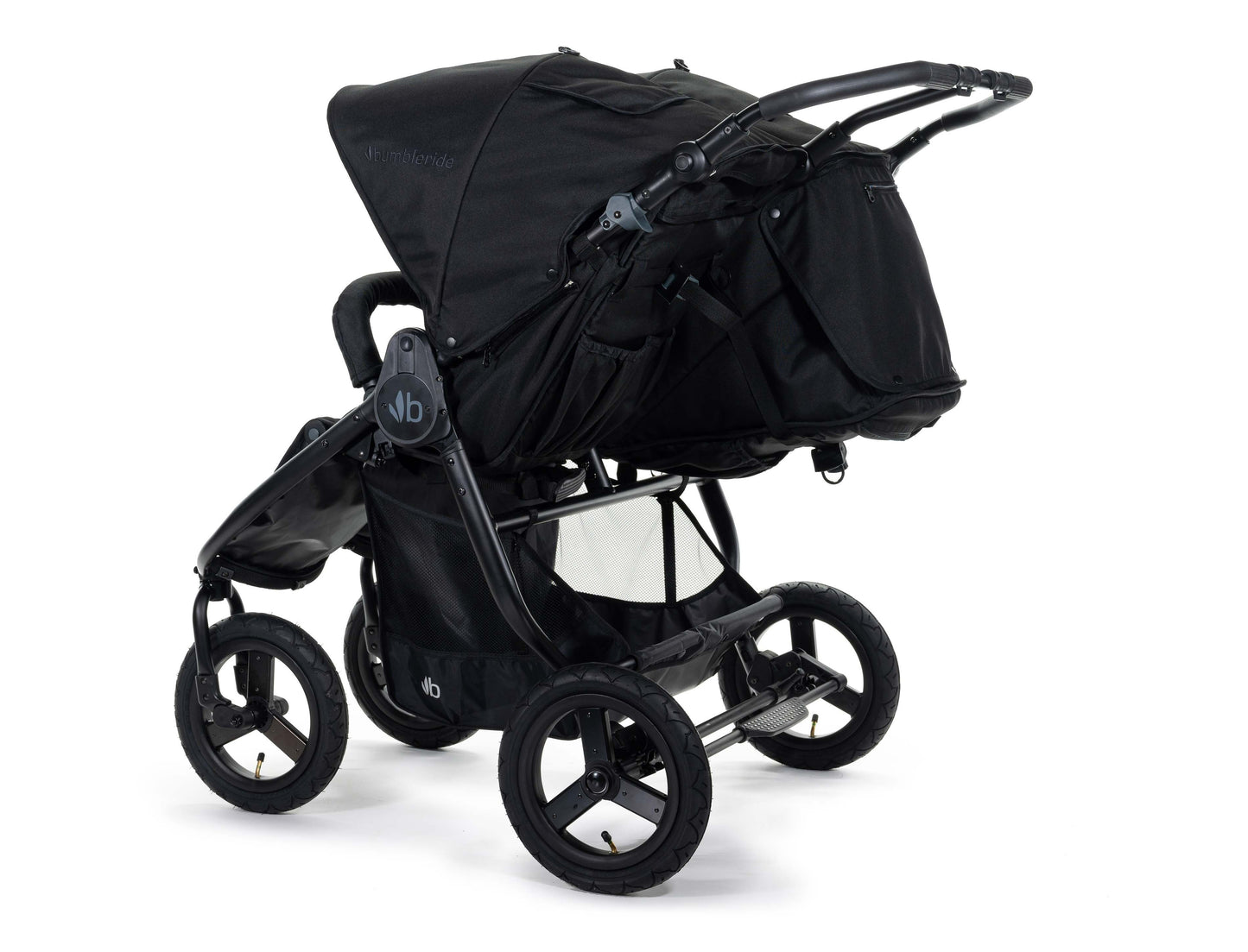 2020 Bumbleride Indie Twin Double Stroller in Matte Black - Back