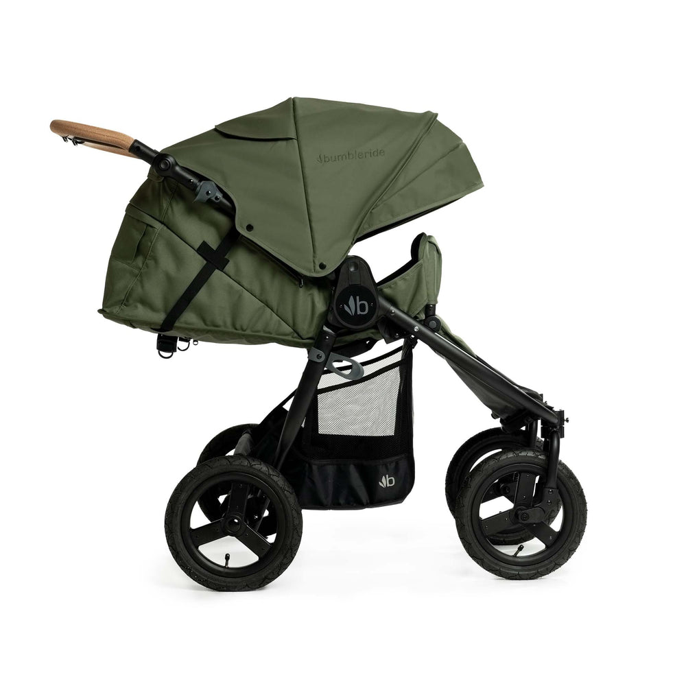 
                      
                        Bumbleride Indie Twin - Olive - Profile View - Infant Mode - 2024 Collection
                      
                    