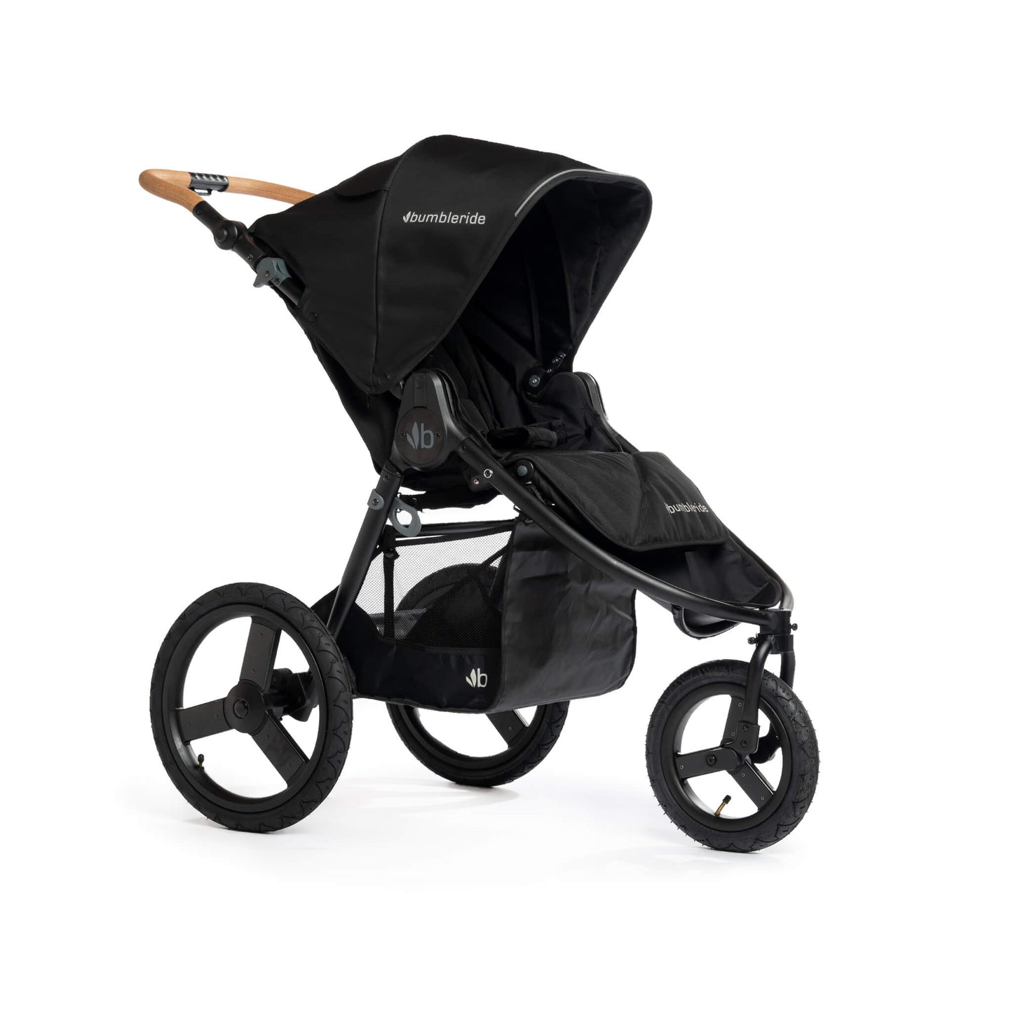 Bumbleride - Speed - Black - 3/4th View - Jogging Stroller - 2024 Collection