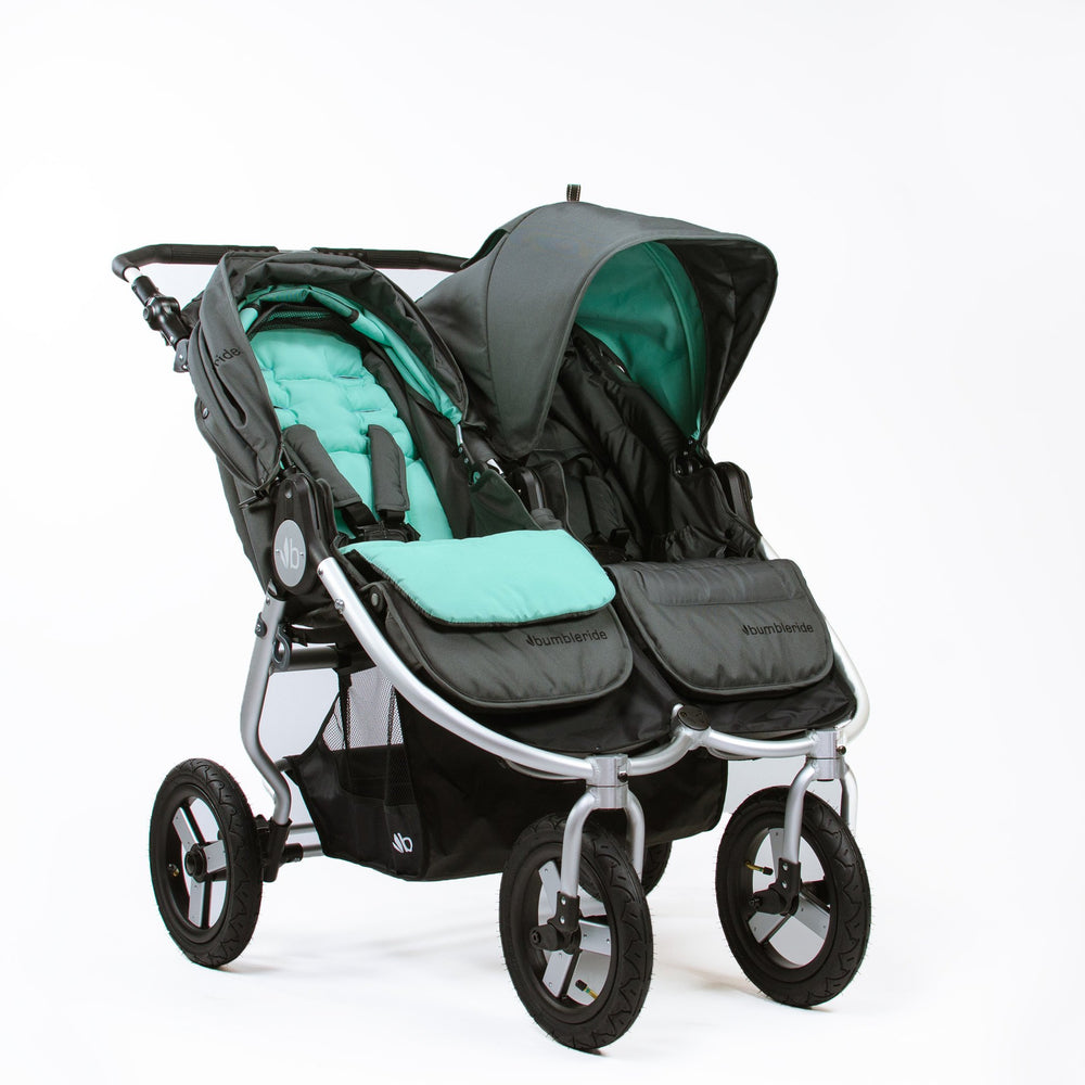 
                      
                        Bumbleride Reversible Seat Liner on Indie Twin Double Stroller Dawn Grey Mint
                      
                    