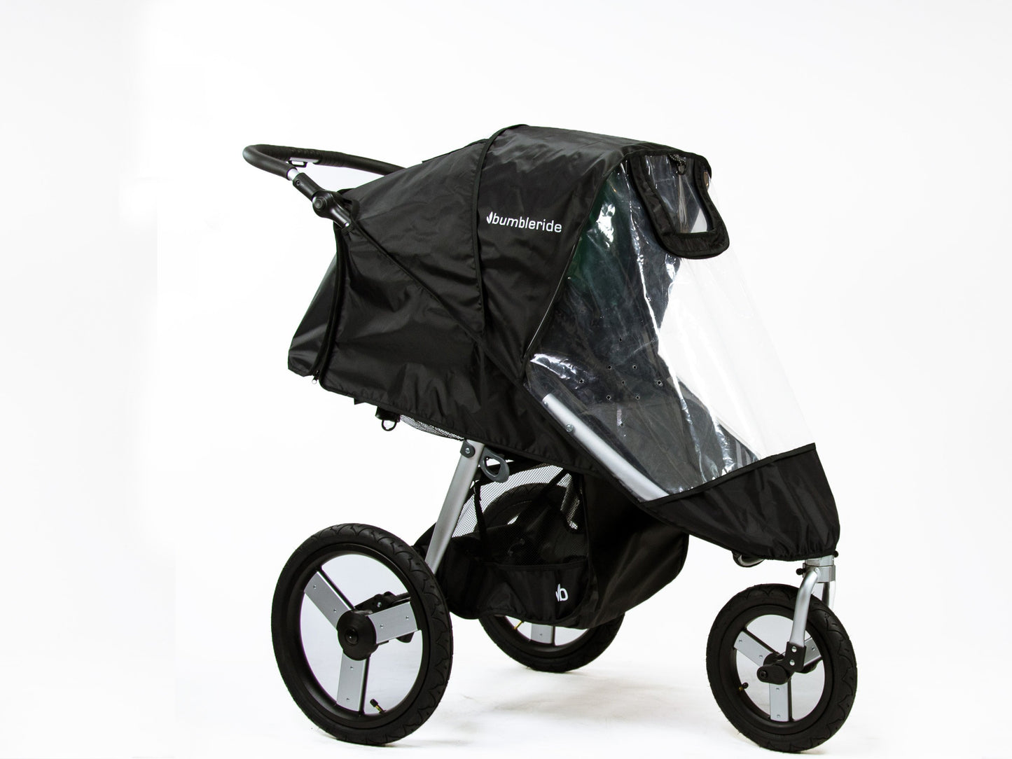 Bumbleride Rain Cover on Speed Jogging Stroller
