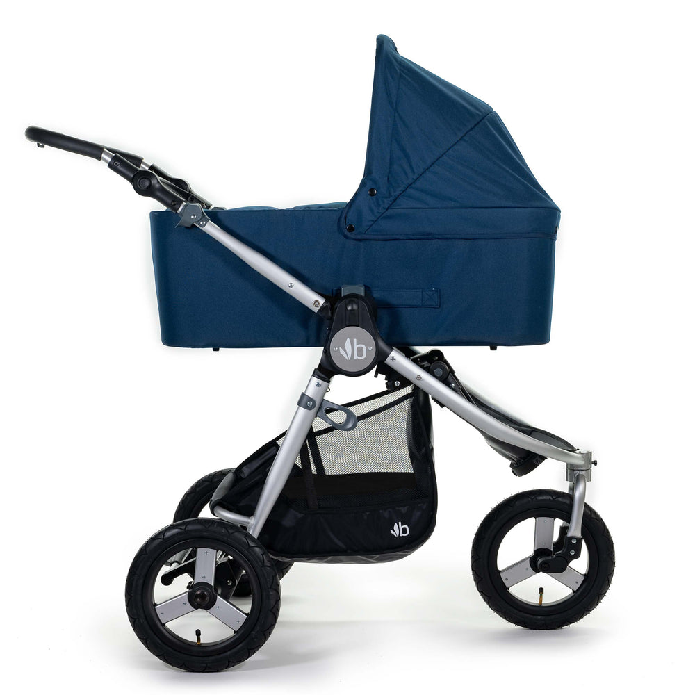 
                      
                        2020 Bumbleride Indie All Terrain Stroller with Era/ Indie/ Speed Bassinet in Maritime Blue Attached (fabric removed, optional). - Global
                      
                    